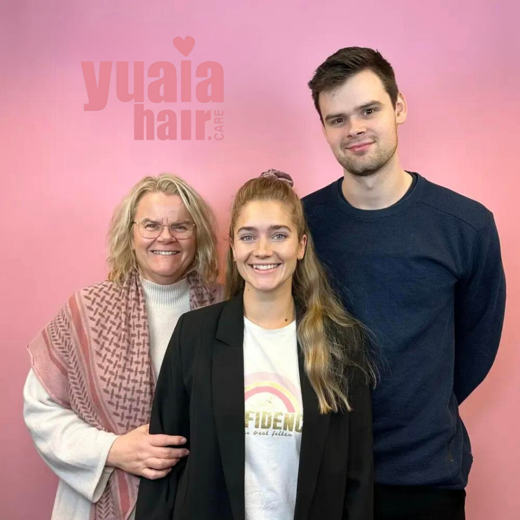 Billede af familiemedlemmerne fra familie virksomheden Yuaia Haircare